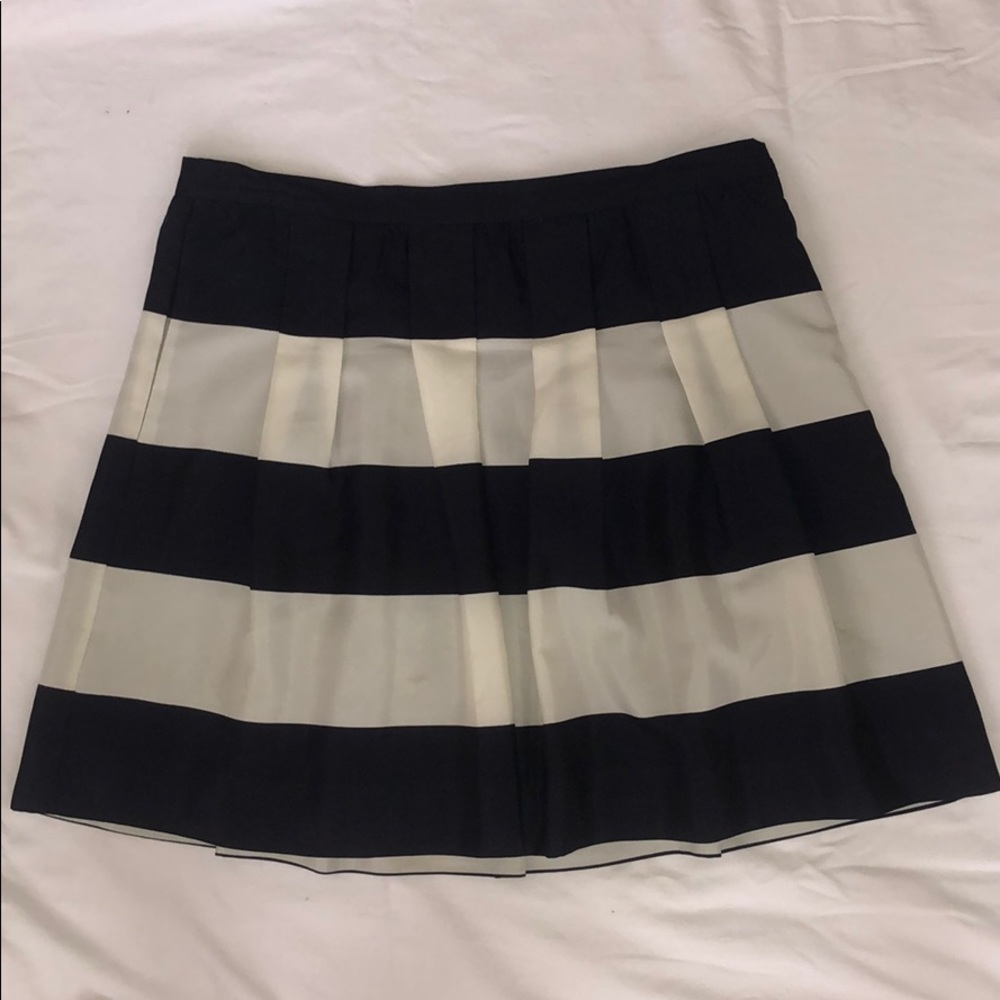J. Crew navy & white mini skirt